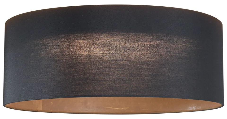 Plafon moderno preto transparente 40cm incl. LED regulável em 3 níveis - Sue