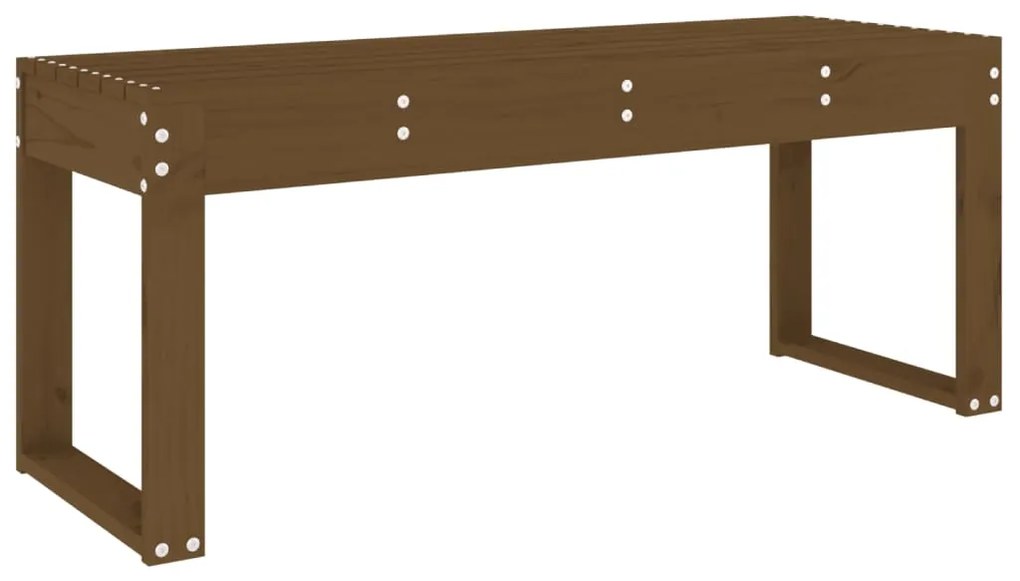 Banco de jardim 110x38x45 cm pinho maciço castanho-mel