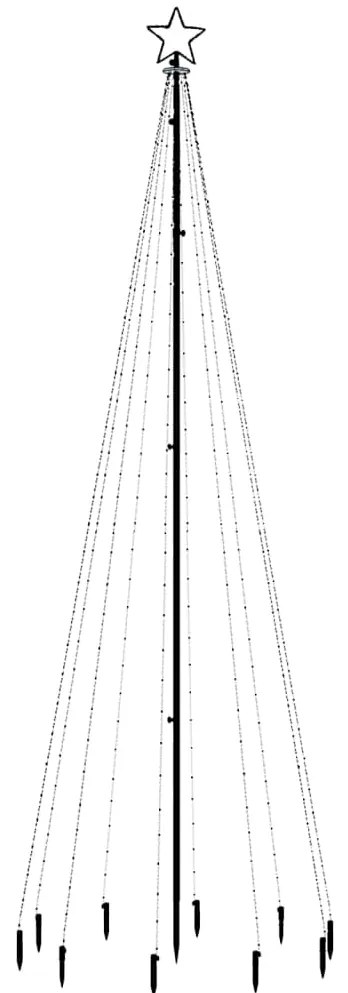 Árvore de Natal com espigão 310 luzes LED 300 cm azul