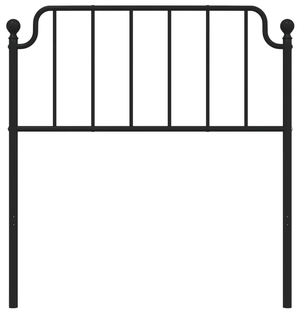 Cabeceira de cama 90 cm metal preto
