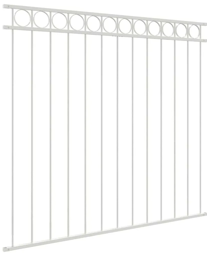 Painel de Cerca de Aço Branco 1,7m x 1,5m
