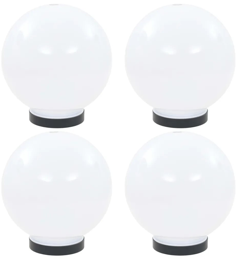 Candeeiros esféricos LED 4 pcs 20 cm PMMA