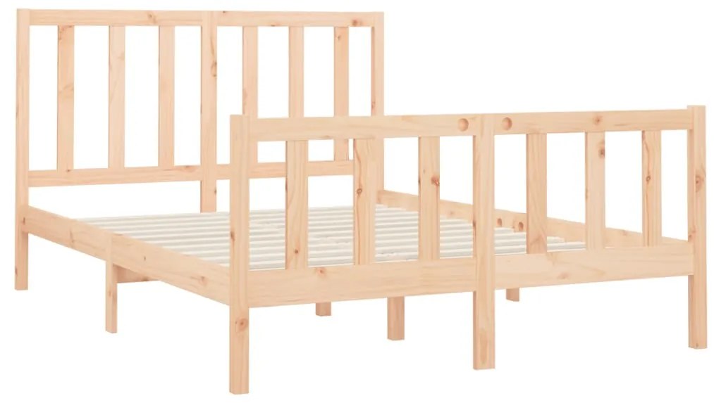 Cama sem colchão 160x200 cm madeira de pinho maciça