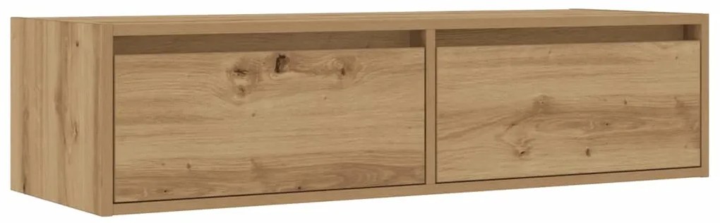 Móvel de TV com luzes LED 100X35,5x25 cm carvalho artisiano