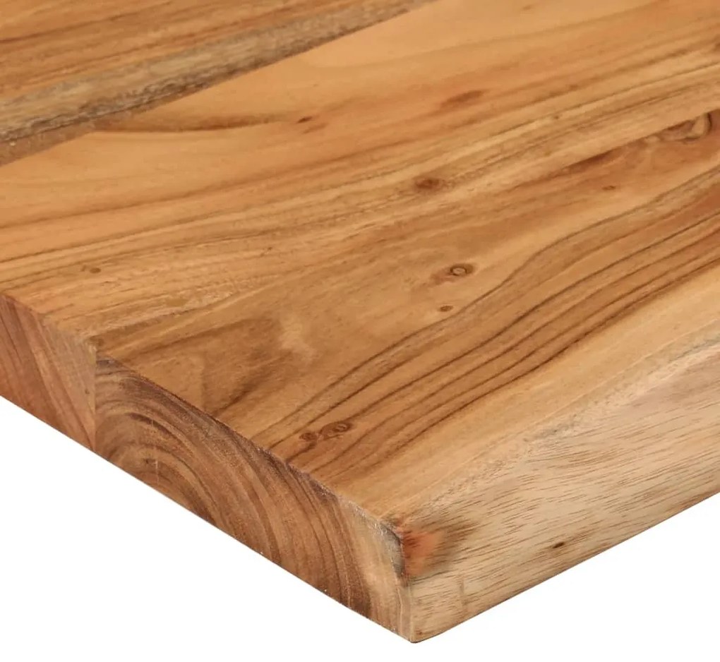 Tampo de mesa retangular borda viva 90x40x2,5 cm acácia maciça