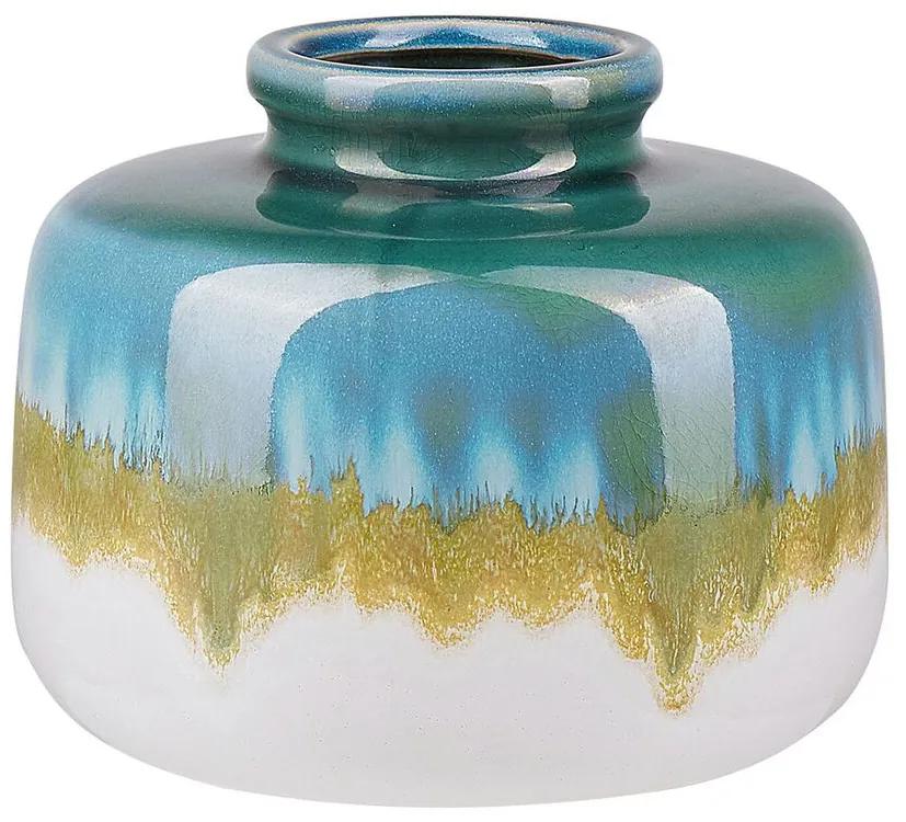 Vaso de cerâmica grés multicolor 16 cm COLOSSE Beliani