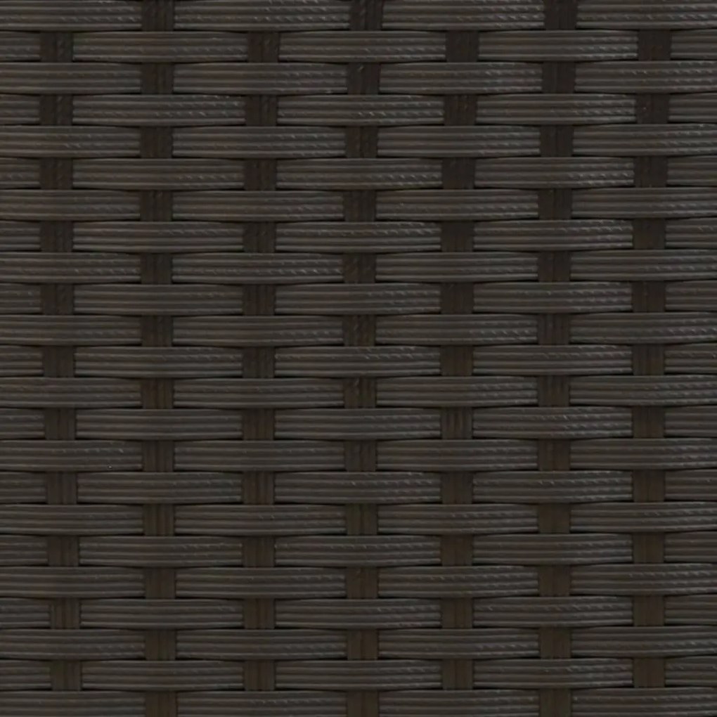 Espreguiçadeiras com mesa 2 pcs vime PE preto