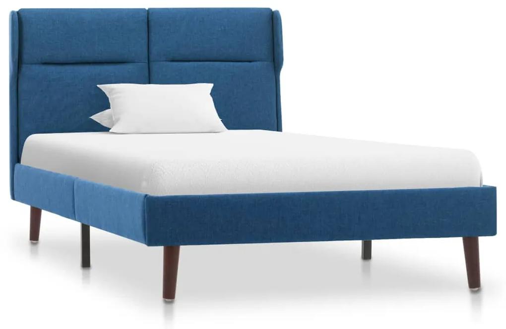 286865 vidaXL Estrutura de cama 90x200 cm tecido azul