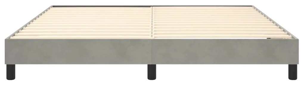 Estrutura de cama sem colchão 180x200 cm veludo cinzento-claro