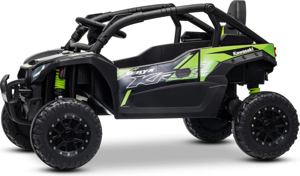 Carro elétrico para crianças Kawasaki TERYX KRX 1000 12V, controlo remoto, bateria de lítio, 2 motores de 25 W, com licença Verde