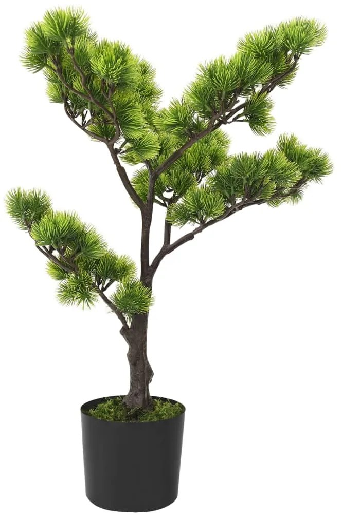 Bonsai pinus artificial com vaso 60 cm verde