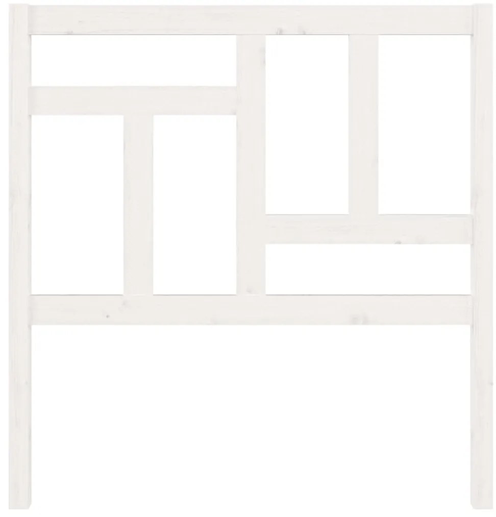 Cabeceira de cama 95,5x4x100 cm madeira de pinho maciça branco