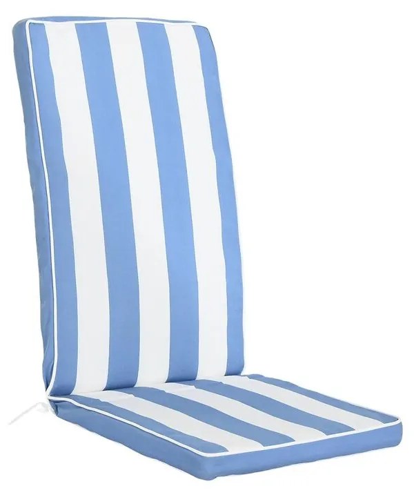 Almofada para cadeiras DKD Home Decor Branco Azul celeste 42 x 4 x 115 cm