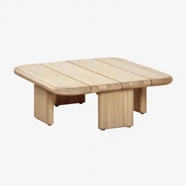 Mesa De Centro Quadrada 70x70 Cm Em Madeira De Acácia Famara Marrom Acácia Claro - Sklum