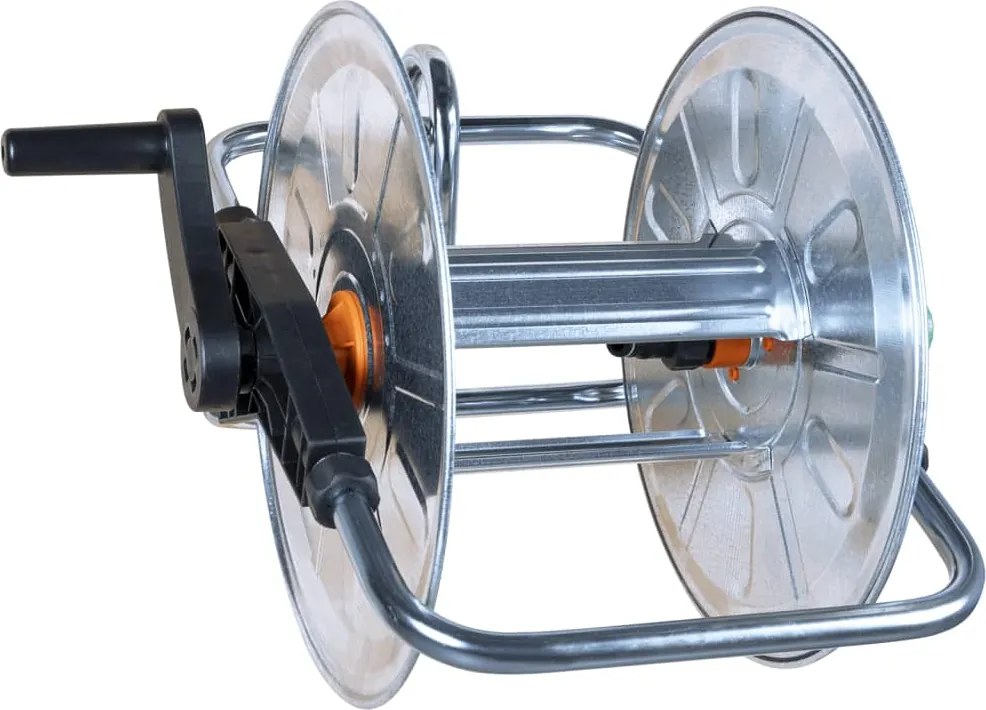 vidaXL Enrolador de parede p/ mangueira de 50 m 1/2" ou 35 m 3/4" aço