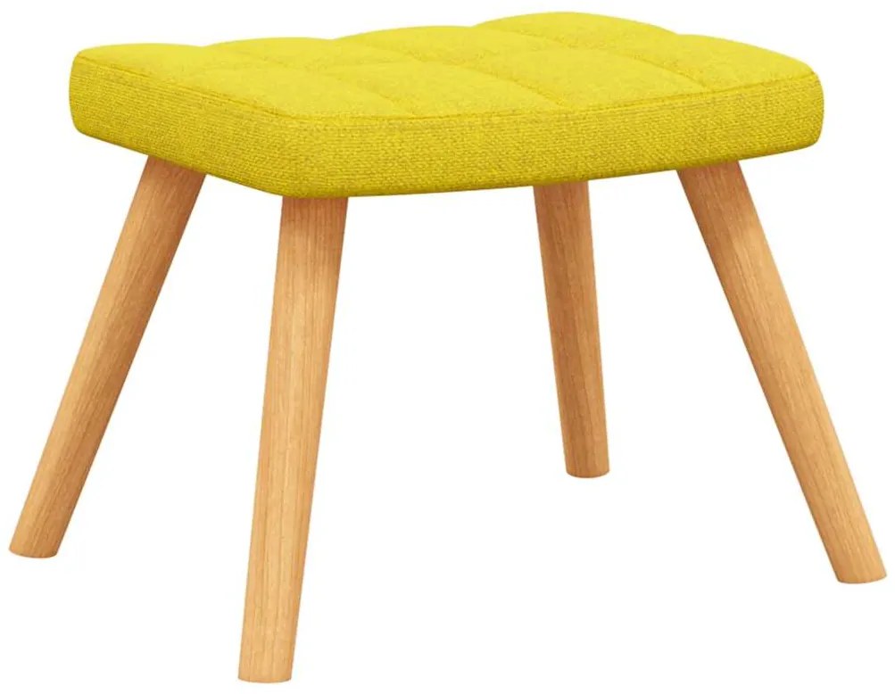 Cadeira de baloiço com banco tecido amarelo mostarda