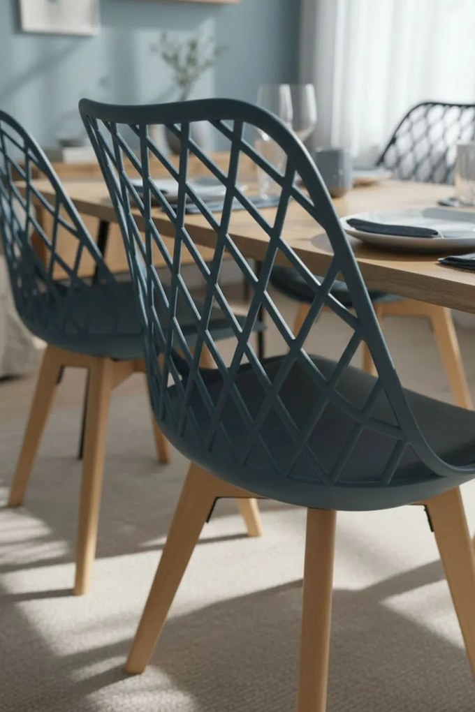 Pack 4 Cadeiras Mima - Azul Petróleo