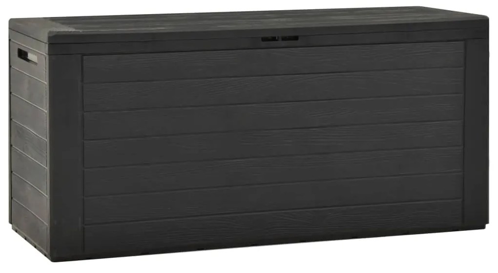 vidaXL Caixa de arrumação para jardim 116x44x55 cm antracite