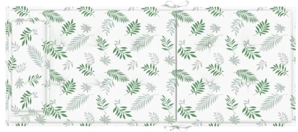 Almofadões p/ cadeira encosto alto 6 pcs tecido oxford folhas