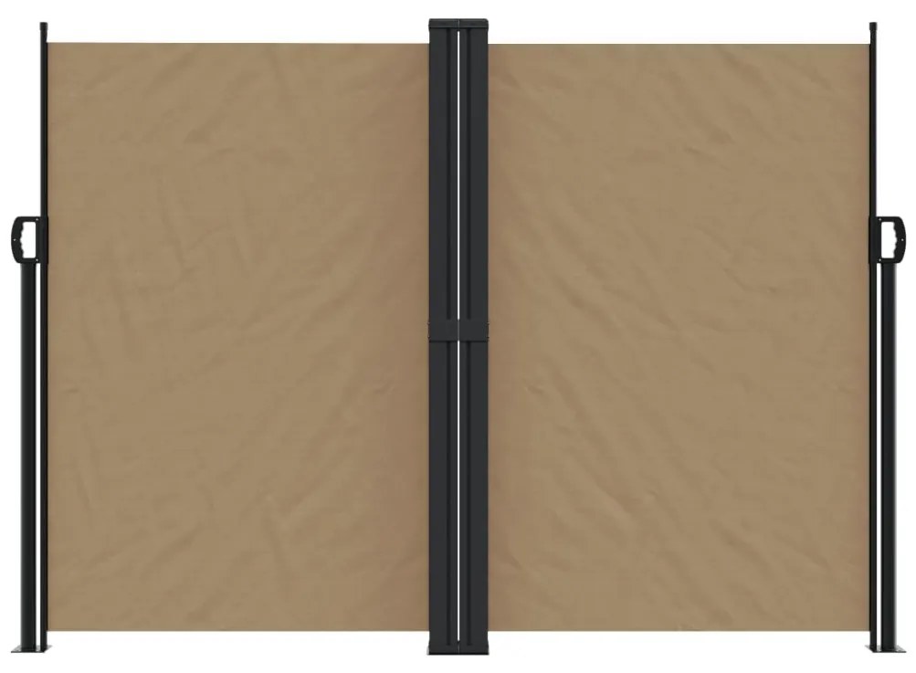 Toldo lateral retrátil 180x1200 cm cinzento-acastanhado