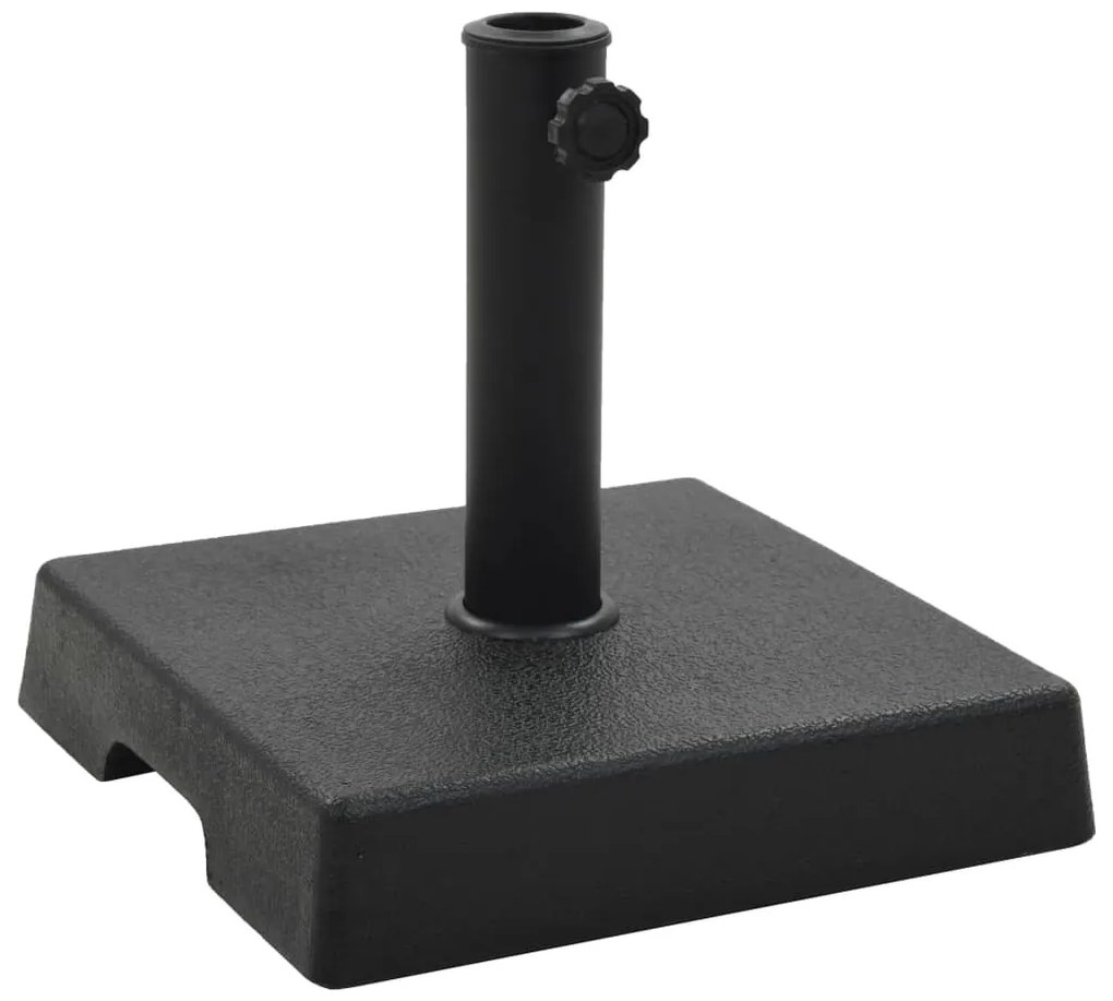 Base de guarda-sol quadrada poliresina 8 kg preto