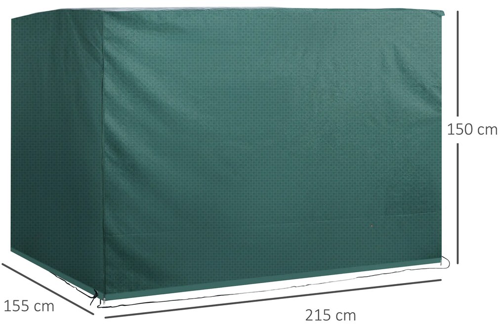 Capa Protetora para Baloiço de Jardim de 3 Lugares 215x155x150cm Imper