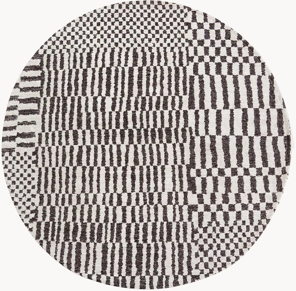 Tapete redondo lavável para interior e exterior Berber