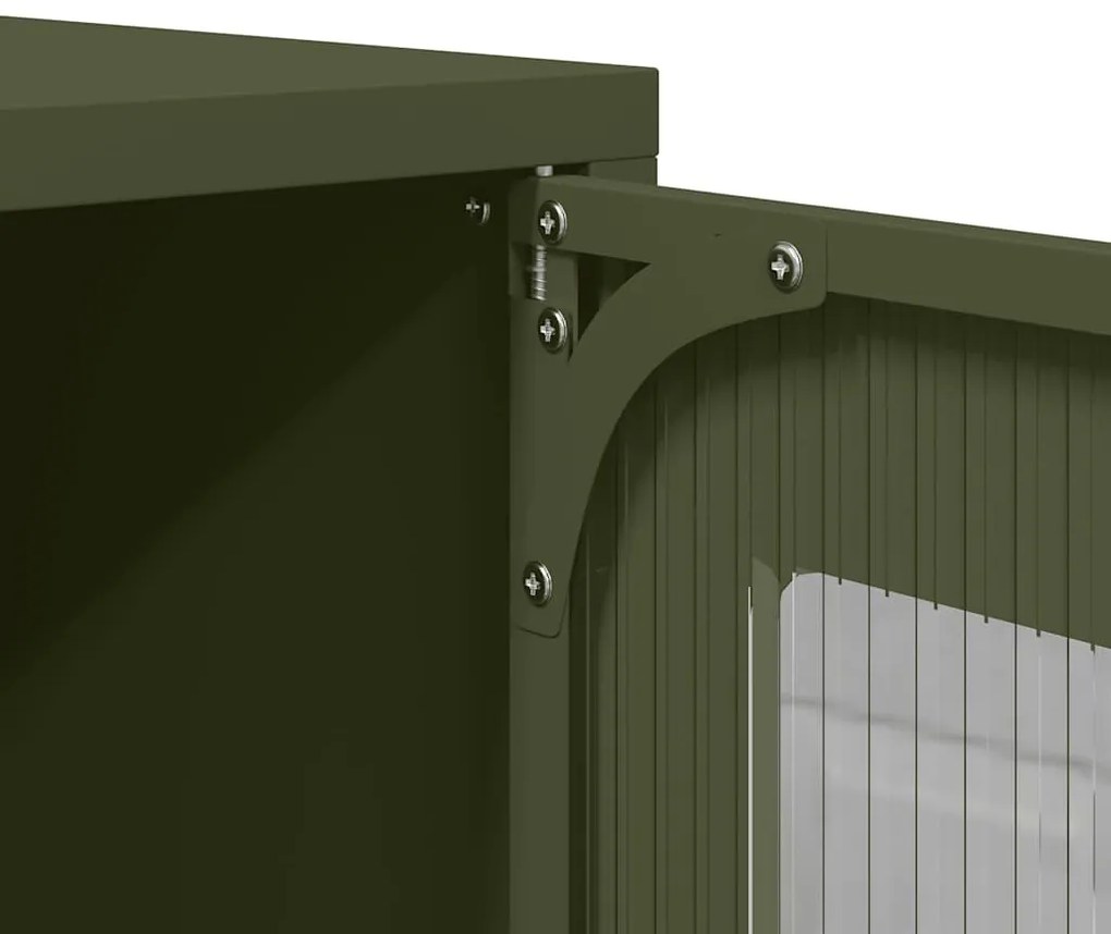Aparador alto 68x39x107 cm aço verde azeitona