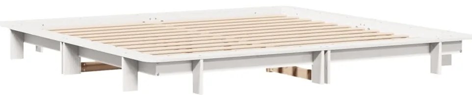 Cama sem colchão 180x200 cm madeira de pinho maciça branco