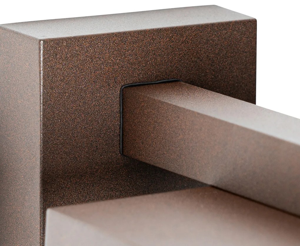 Lanterna de parede inteligente para exterior castanho ferrugem IP44 incl. WiFi ST64 - Charlois