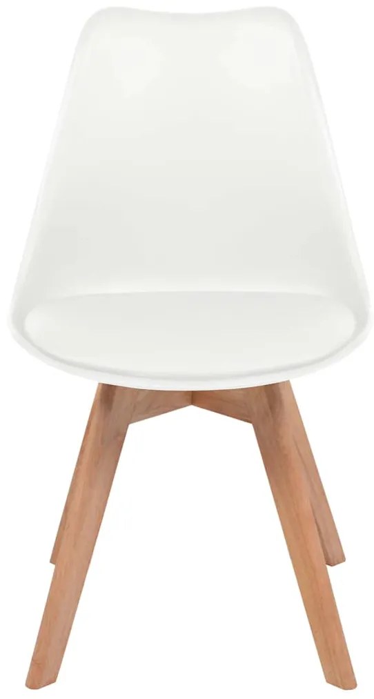 Cadeiras de jantar 4 pcs plástico branco