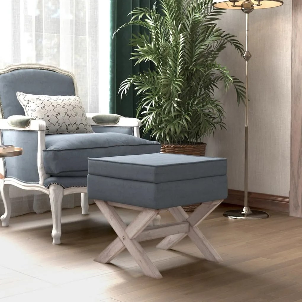 vidaXL Banco de arrumação 45x45x49 cm veludo cinzento-escuro