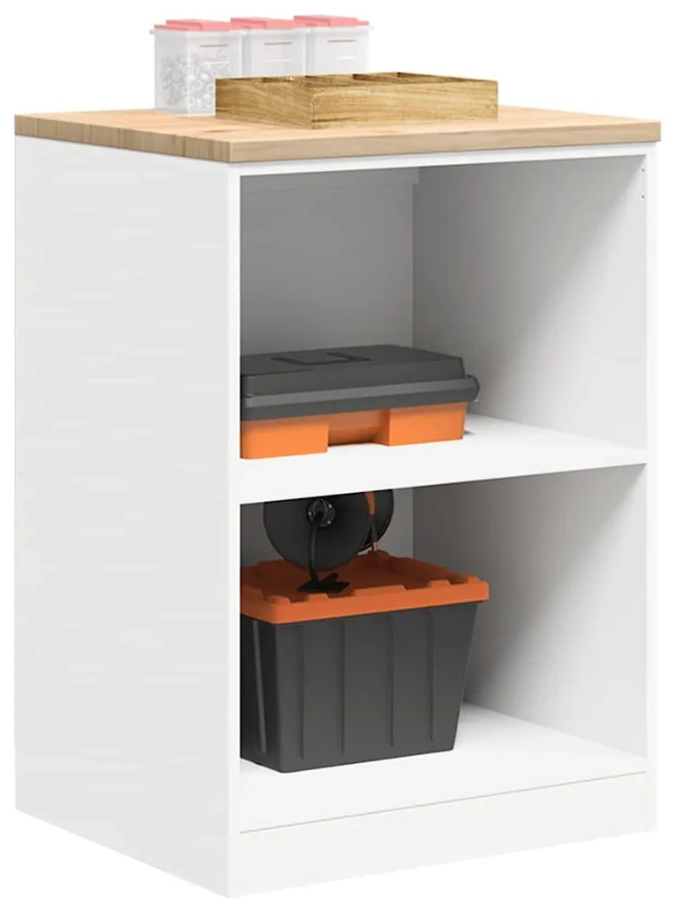 vidaXL Armário de arrumação de garagem Branco 60x51x85 cm