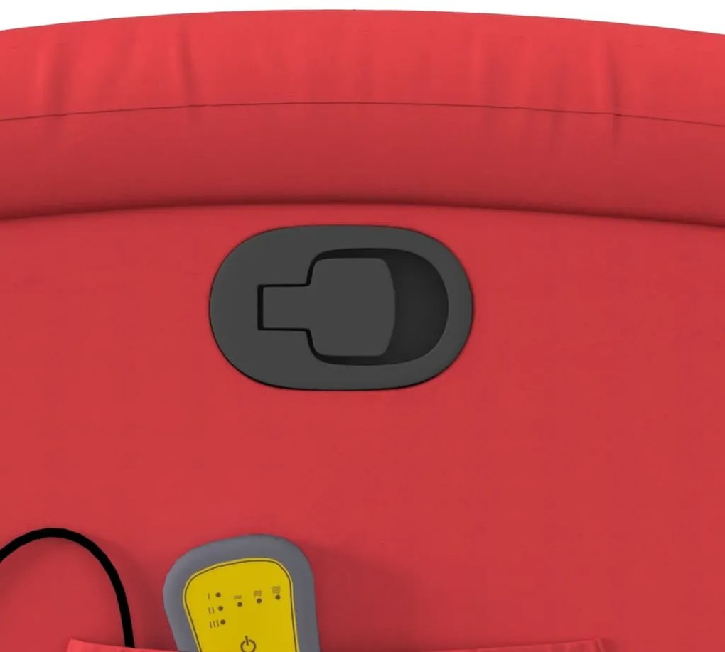 Poltrona massagens reclinável elevatória couro artif. vermelho