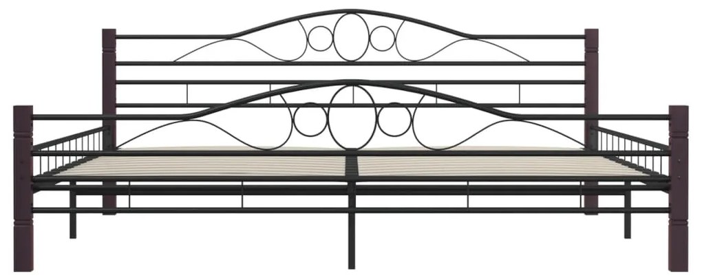 Estrutura de cama 200x200 cm metal preto