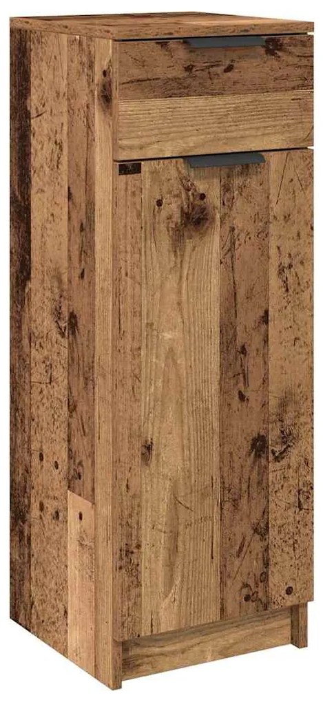 Gabinete de Banheiro vidaXL Madeira Velha 32x34x90 cm Madeira Compensa