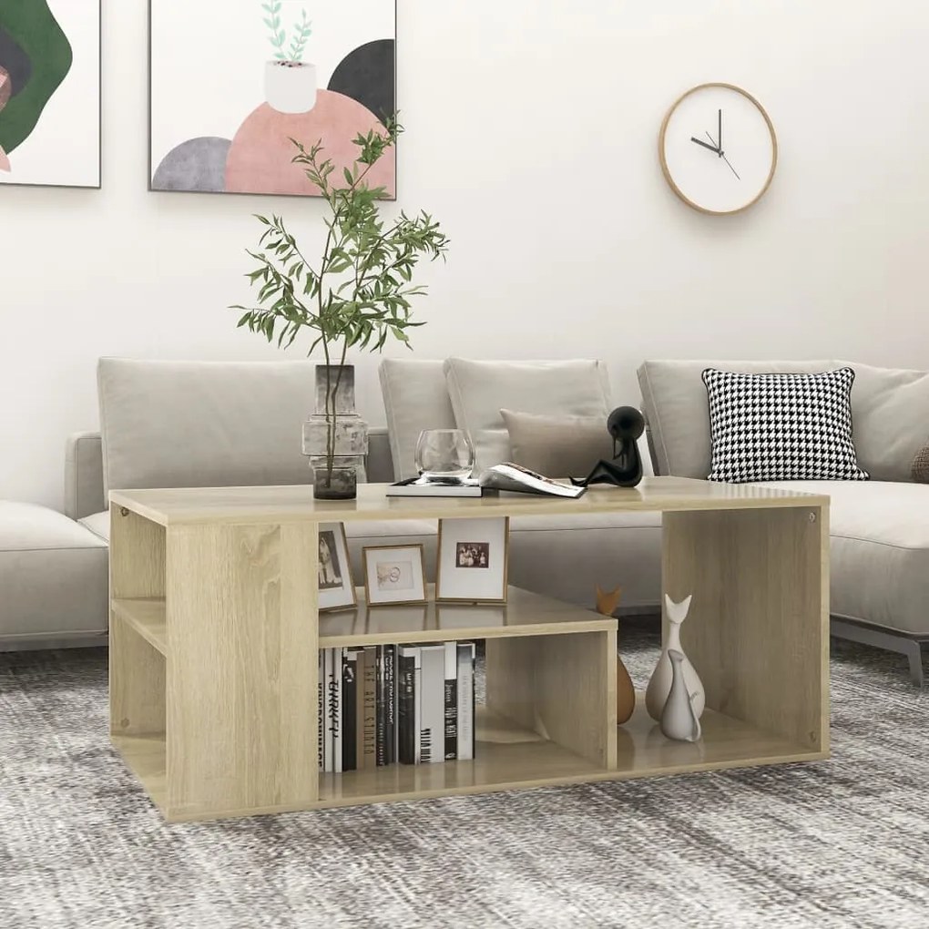 Mesa centro 100x50x40 cm derivados de madeira carvalho sonoma