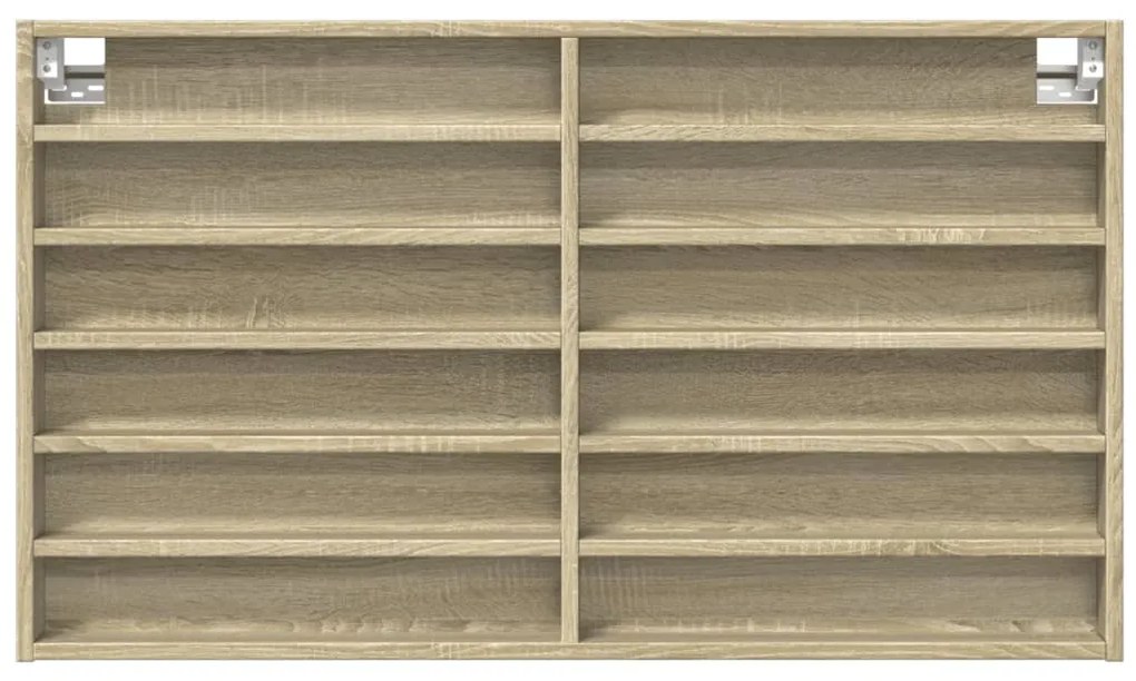 Armário vitrine 100x8,5x58 cm derivados madeira carvalho sonoma