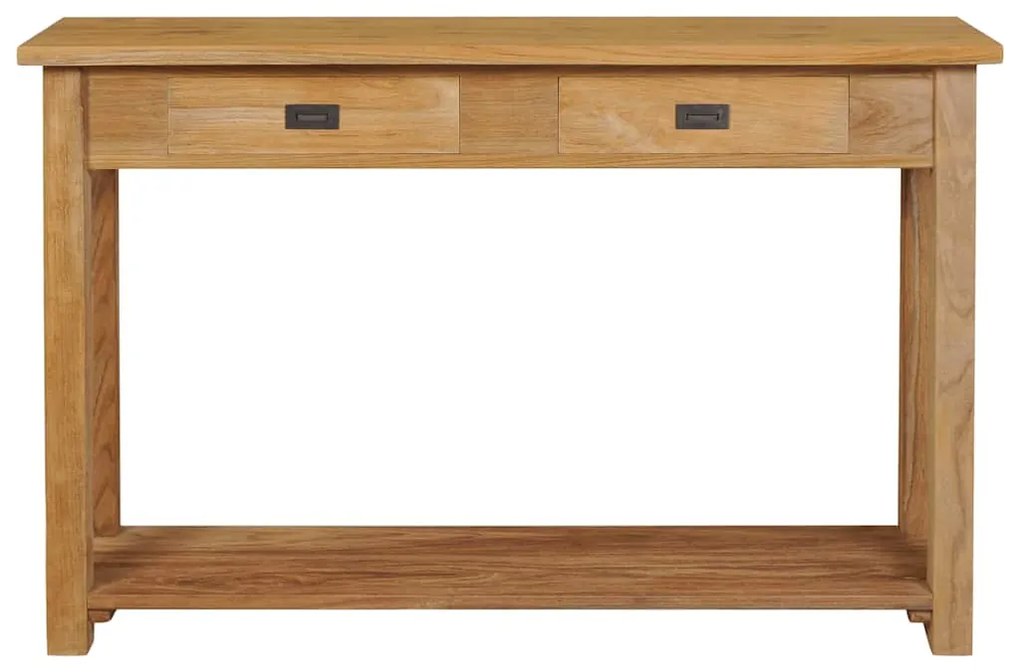 Mesa consola de teca maciça 120x30x80 cm