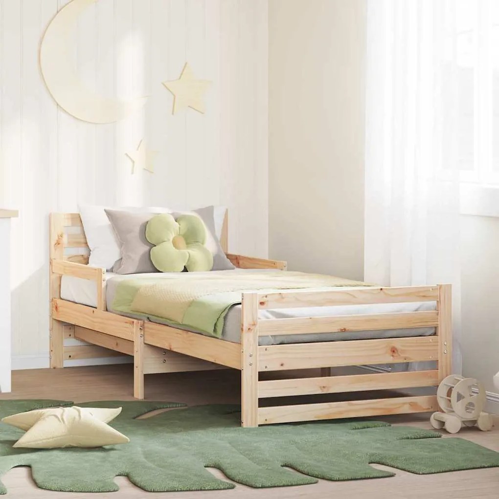 vidaXL Cama extensível para crianças Castanho 80 x 130 / 165 / 200 cm