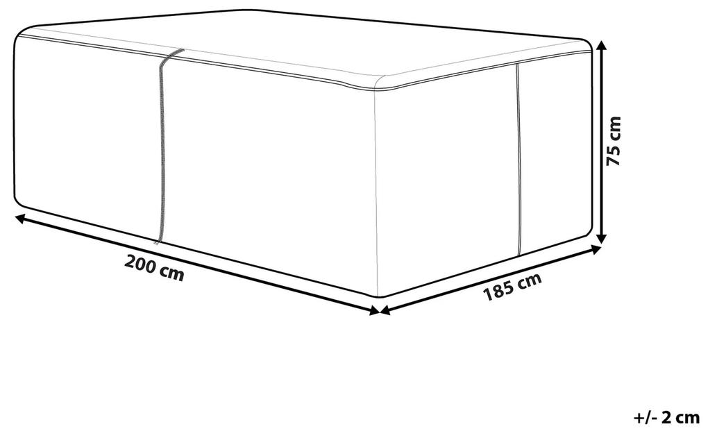 Capa impermeável para móveis de jardim 200 x 185 x 75 cm CHUVA Beliani