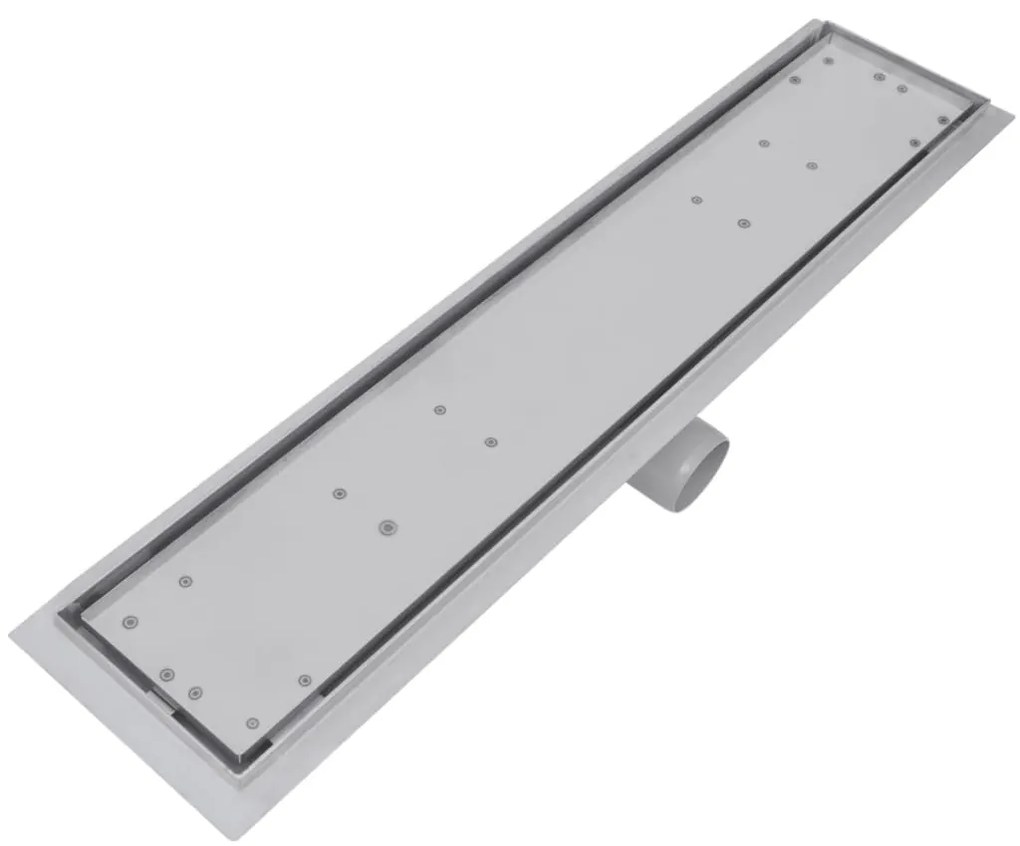 Dreno de chuveiro linear 2 pcs 630x140 mm aço inoxidável