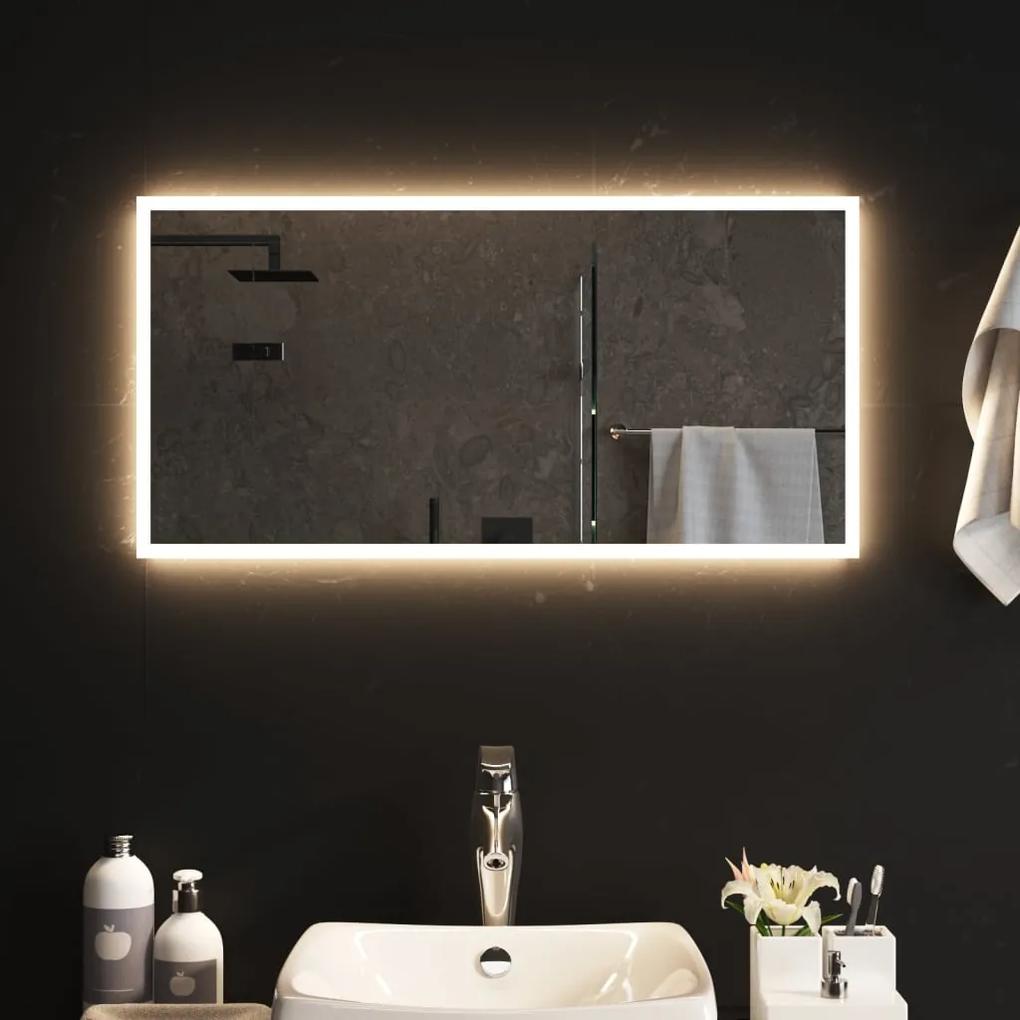 151766 vidaXL Espelho de casa de banho com luzes LED 80x40 cm