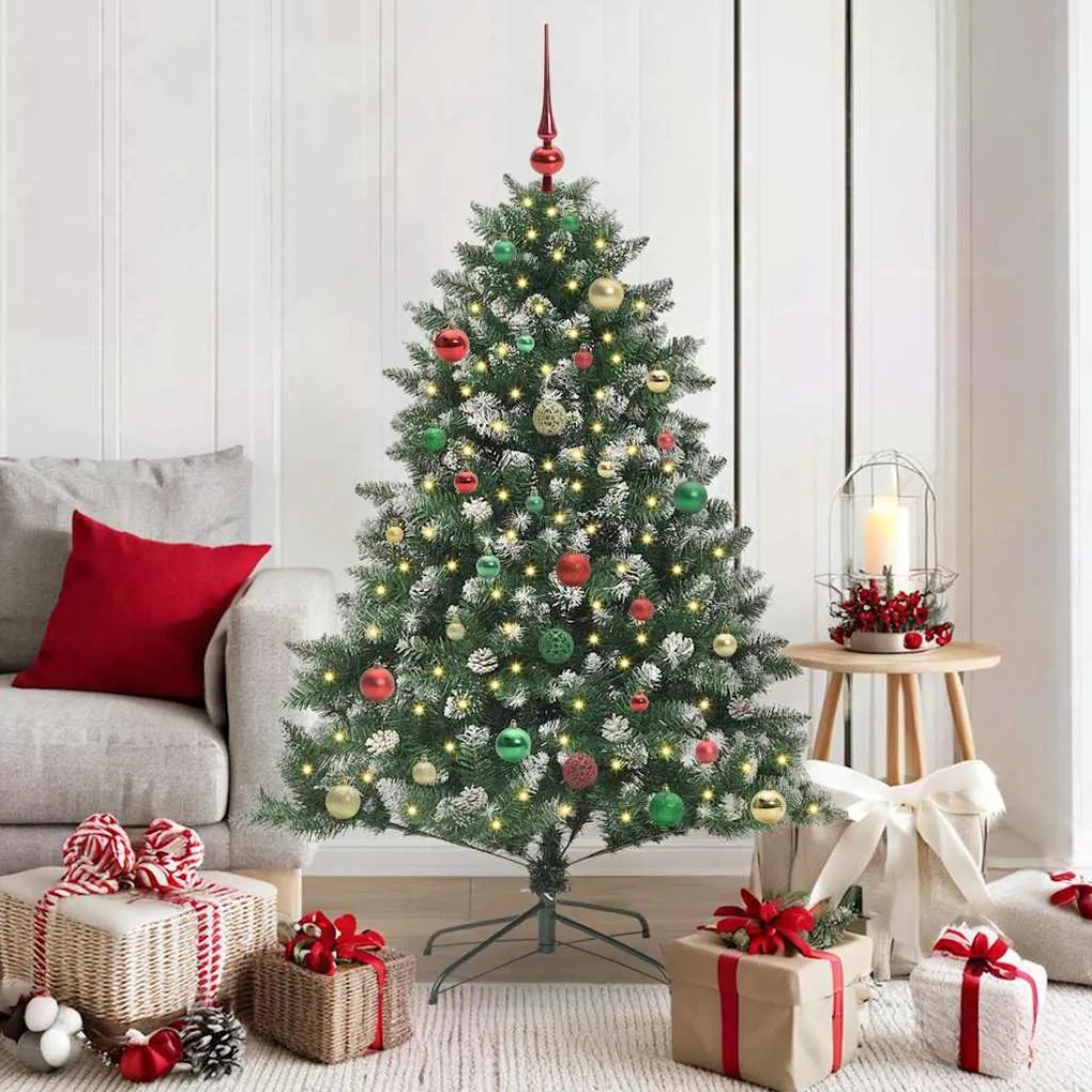 vidaXL Árvore de Natal Artificial Verde 150 cm PVC, Plástico e Aço