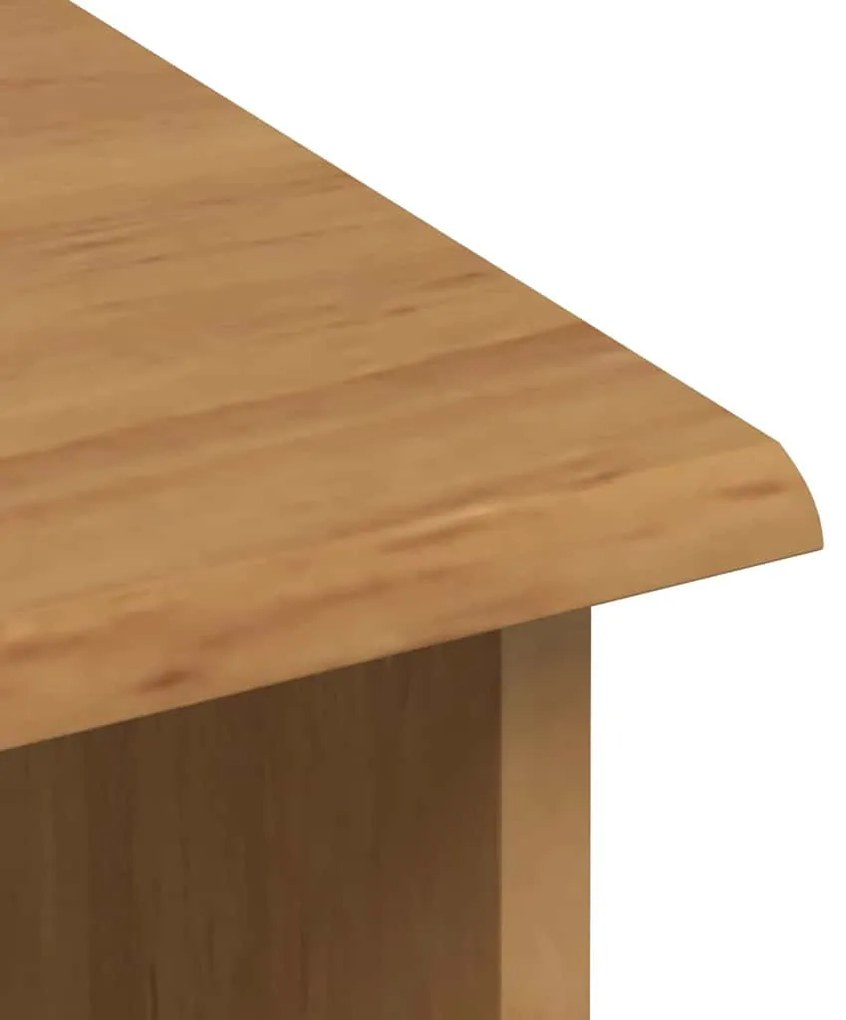 Hutch “ASKIM” Castanho 91x40x199.5 cm Madeira Maciça Pinus