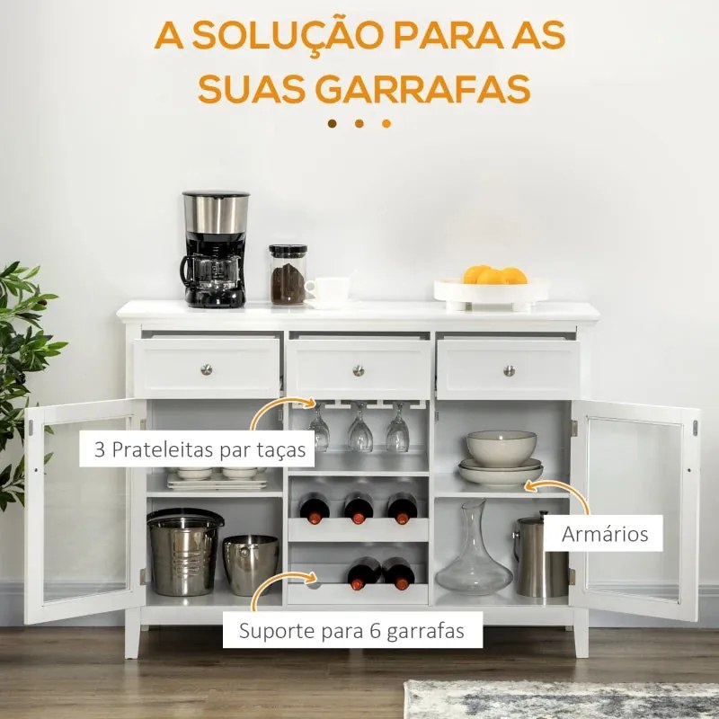 Aparador Vienas com Garrafeira de 120 cm - Design Moderno