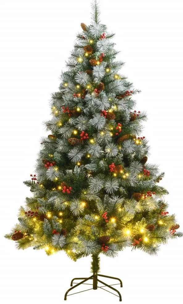 vidaXL Árvore de Natal artificial articulada c/ 300 luzes LED 180 cm