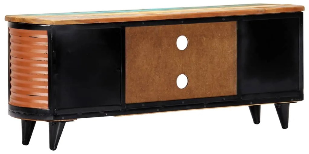 Móvel de TV 120x30x45 cm madeira recuperada maciça