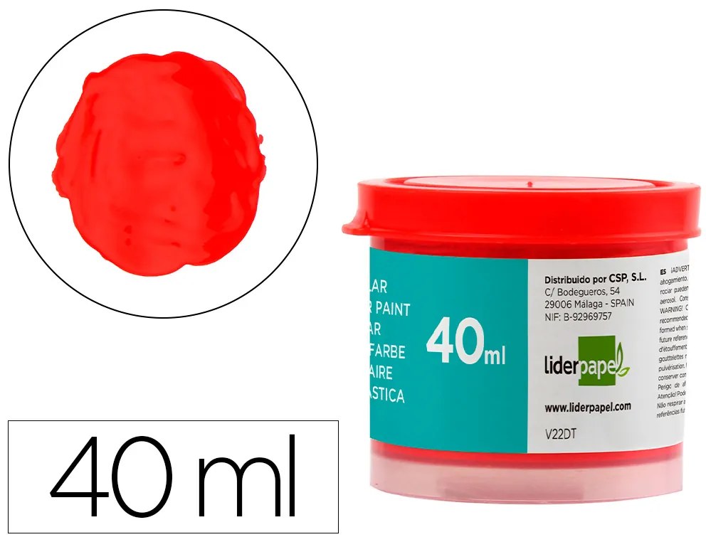 Guache Escolar 40 Ml Vermelho