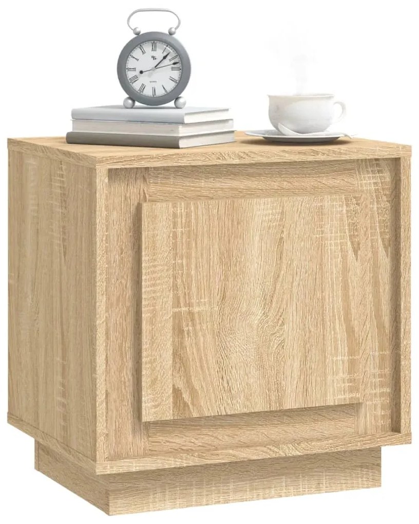 Mesas cabeceira 2 pcs 44x35x45cm deriv. madeira carvalho sonoma